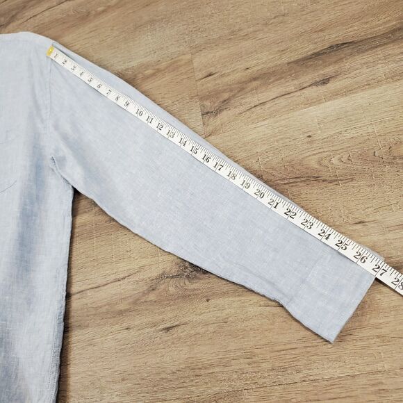 J.Crew Factory Mens Classic Fit Linen Blend Longsleeve Button Down Shirt XL - Picture 8 of 9